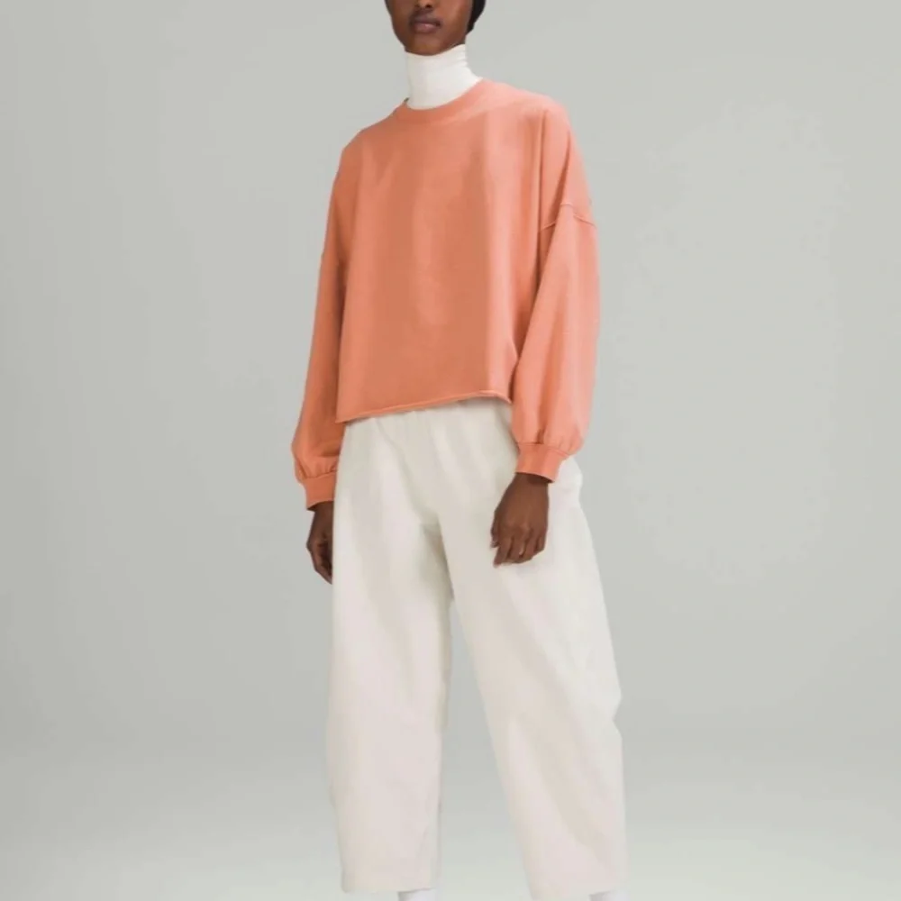 Lululemon LA Oversized Boxy Crew Pink Savannah size 10 - Picture 1 of 8